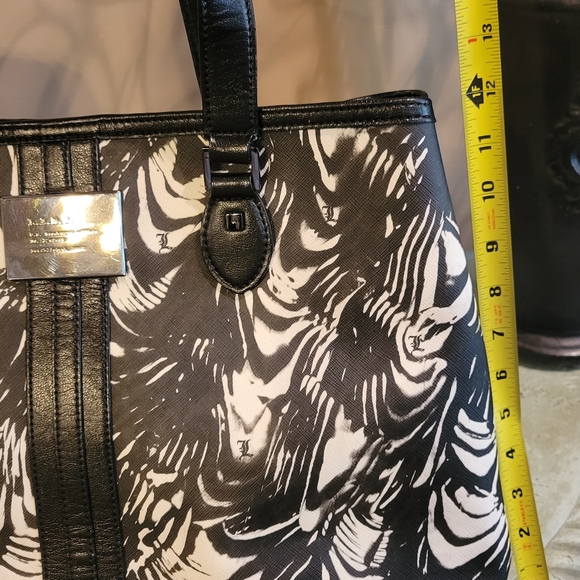 L.A.M.B. by Gwen Stefani Black White Tote Bag Luxury Designer #607 - Picture 10 of 15